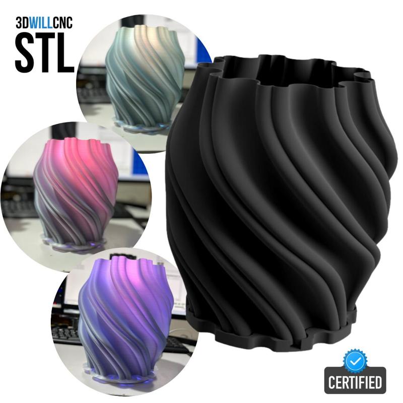 Luminária de mesa orgânica torcida Modelo 03