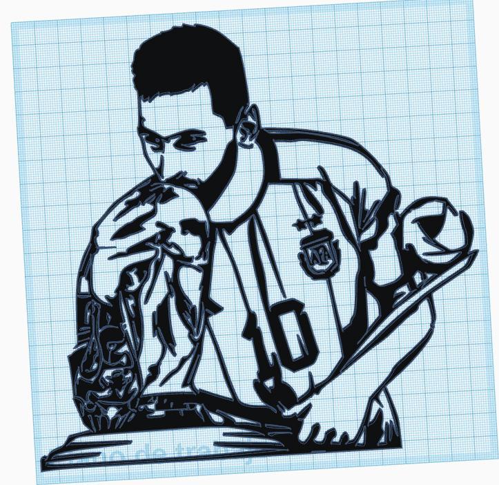 Silhouette of messi kissing the cup