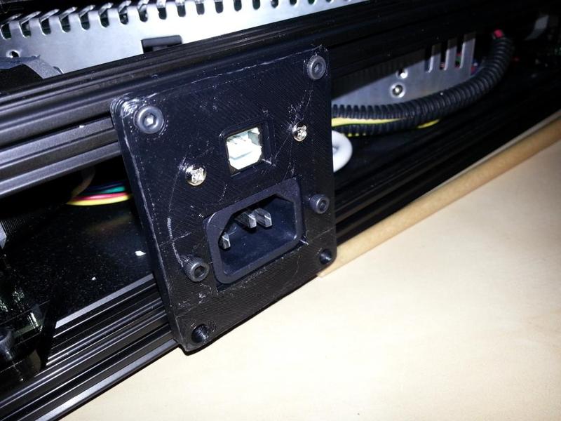 Power & Usb mount for Kossel Clear