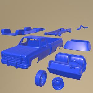 Chevrolet Scottsdale SingleCab StandartBed 1979 PRINTABLE CAR IN SEPARATE PARTS
