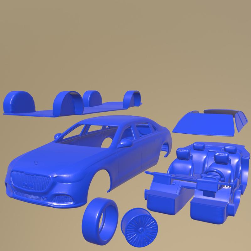 Mercedes Benz S-Class Maybach 2021 PRINTABLE CAR IN SEPARATE PARTS