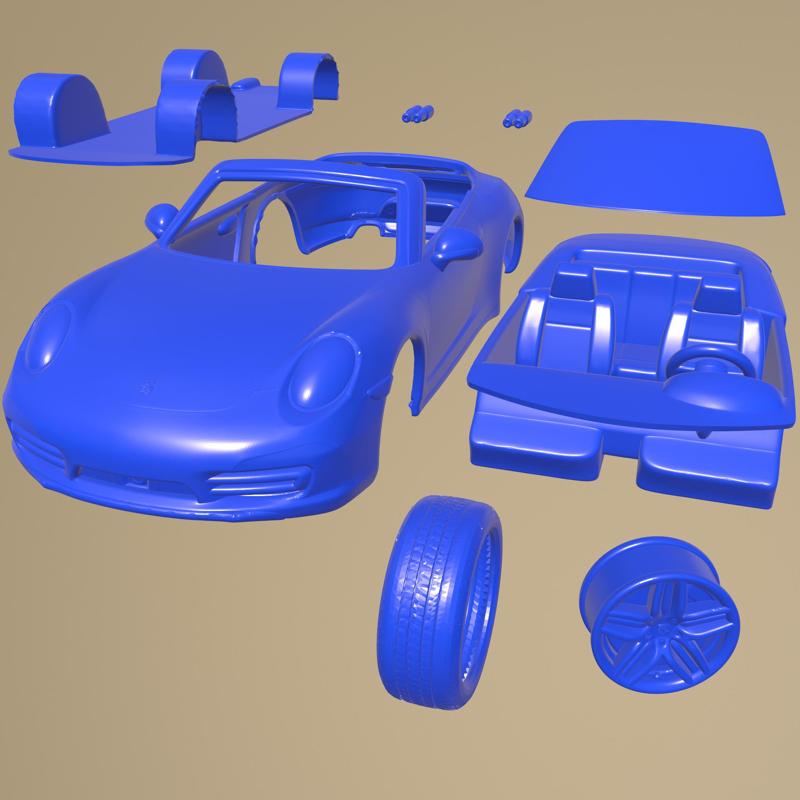 Porsche 911 Carrera 4S Coupe 991 2016 PRINTABLE CAR IN SEPARATE PARTS