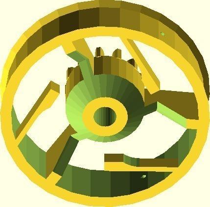 Racheting Drum Intermediate Gear for Clockathon #2 Test Jig - FIXED