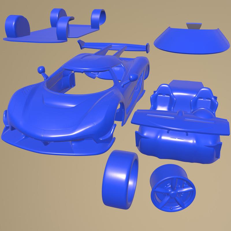 Koenigsegg Jesko 2020 PRINTABLE CAR IN SEPARATE PARTS