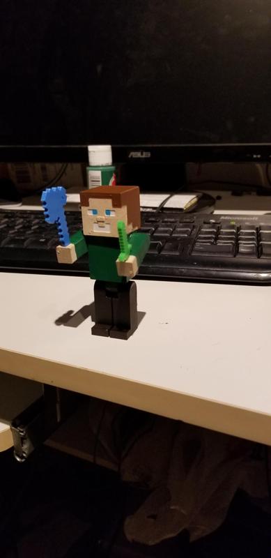 Minecraft Steve with built-in joint