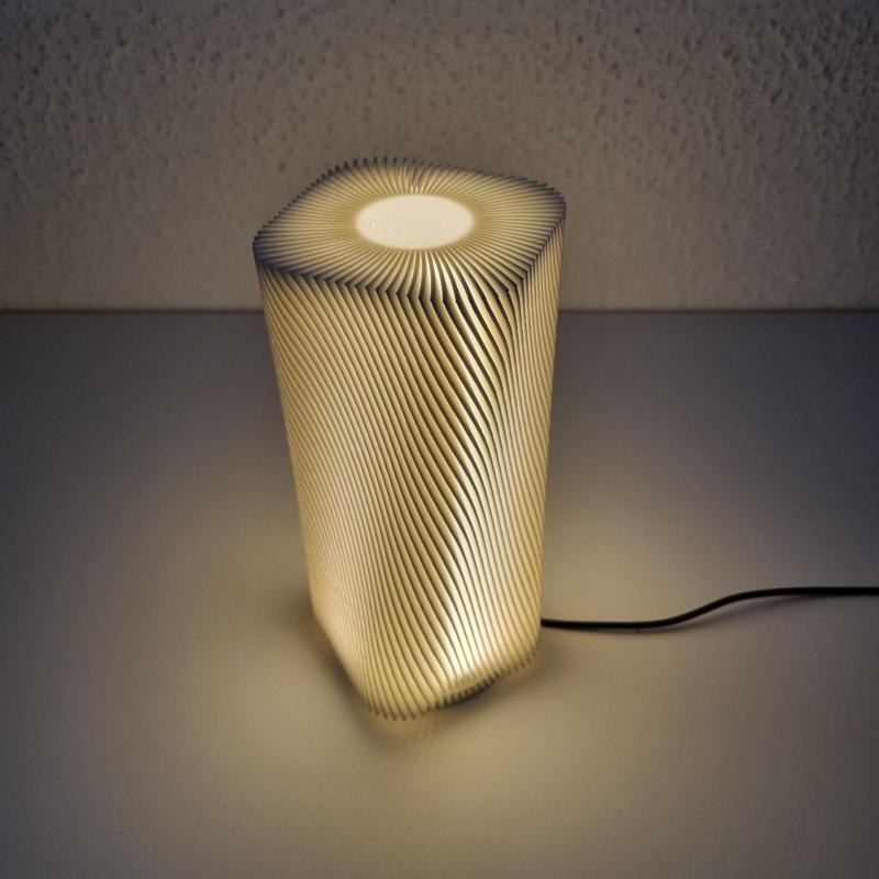 Modern 3D-printed table lamp with an innovative design