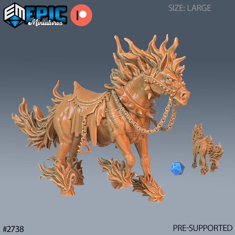 Nightmare Horse Mount / Demon Steed / Undead Hell Cavalry / Devil Army