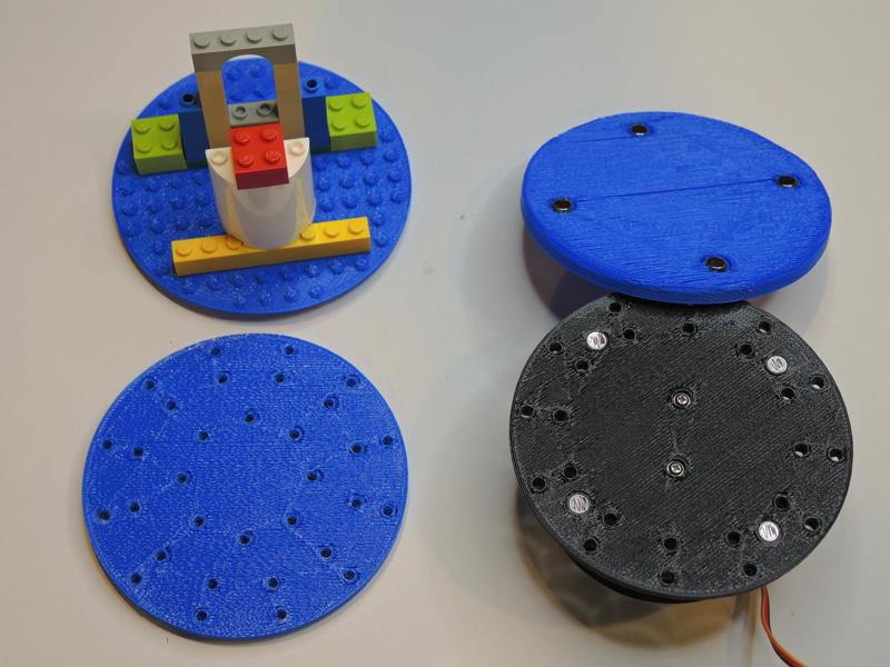 Motorized Turntable with Magnetic Attachment Plates