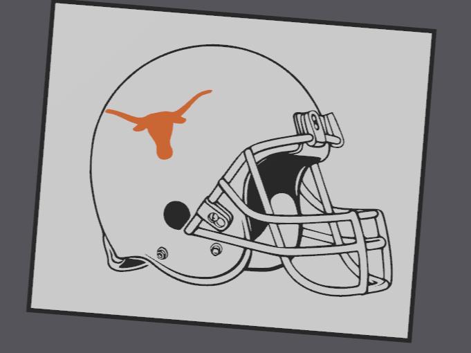 Texas Long Horn Helmet LightBox