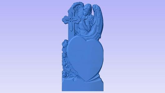 Tombstone 3D stl, cruce stl, Angel