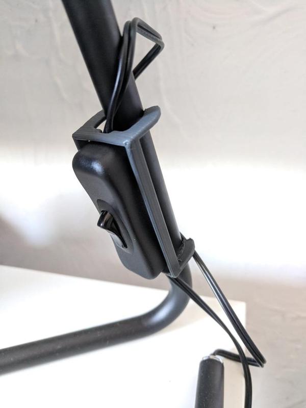 Lamp switch clip for IKEA HÅRTE