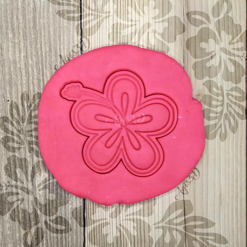 TROPICAL FLOWER - TROPICAL COOKIE CUTTER - HAWAIIAN FONDANT OR COOKIE CUTTING PLATE