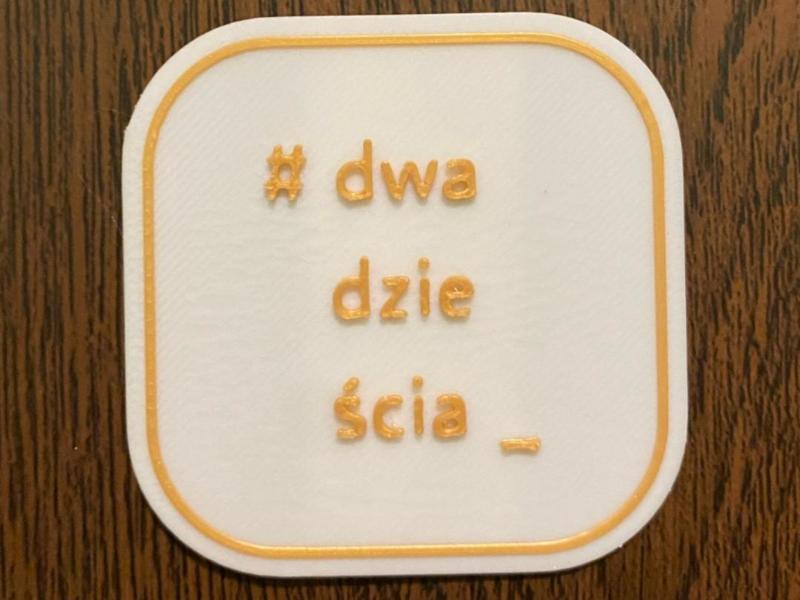 Geeky Door Number "20" – Unique 3D Printed Sign