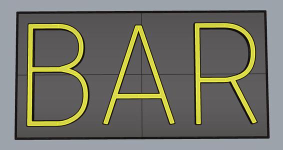 BAR neon lamp