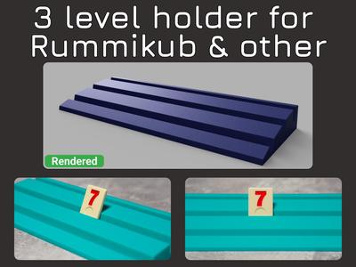 3 Level Holder for Rummikub & other