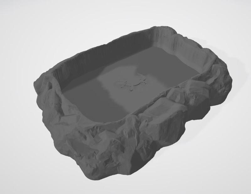 Terrarium Basin - Feeder in Natural Style Bearded Dragon Logo