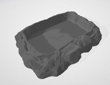 Terrarium Basin - Feeder in Natural Style Bearded Dragon Logo
