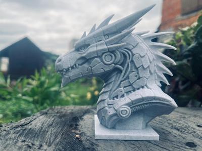 Dragon Mecha cyber bust 