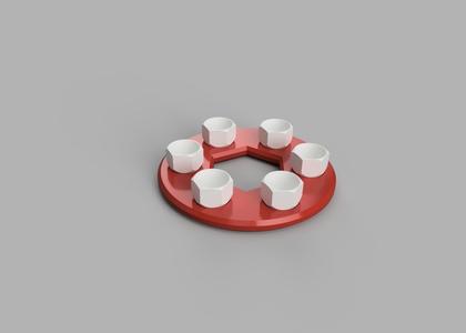 shot glasses and tray