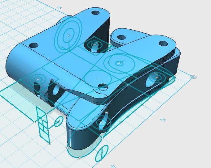 bowden extruder 3mm feat. adjustable tensioner and the PTFE-inserts