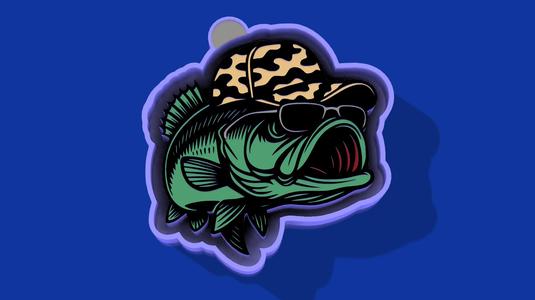 🧢🎣 Cool Bass Fisher – Freshie, Keychain, Resin & Candle Mold