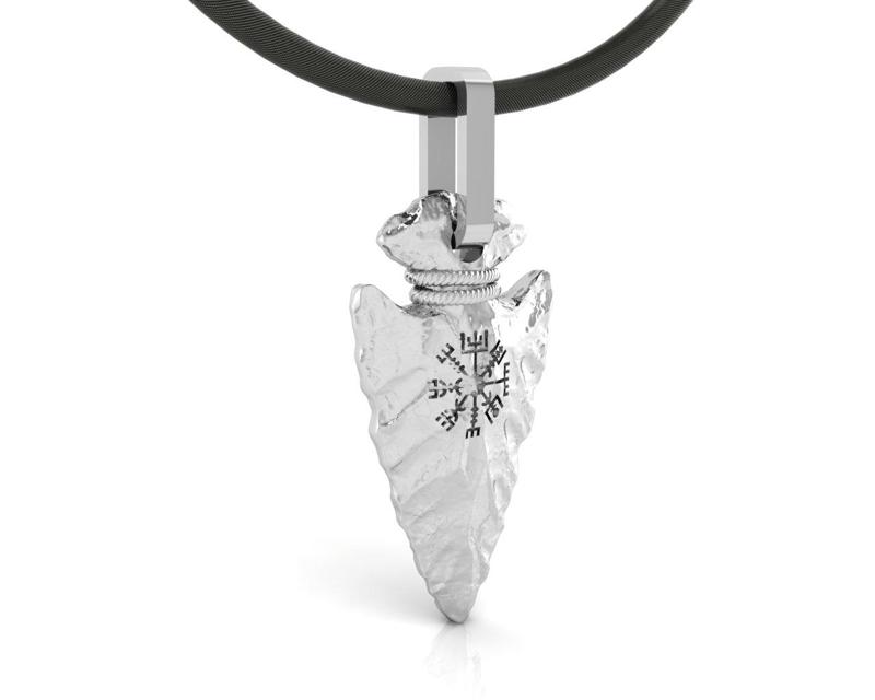 Scandinavian arrowhead pendant.