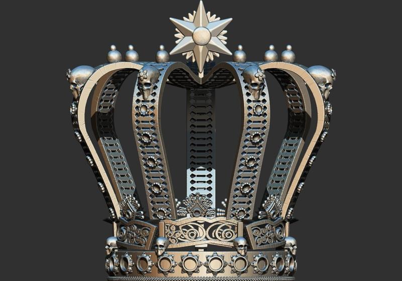 Royal king crown Old 3d model for 3d printing
