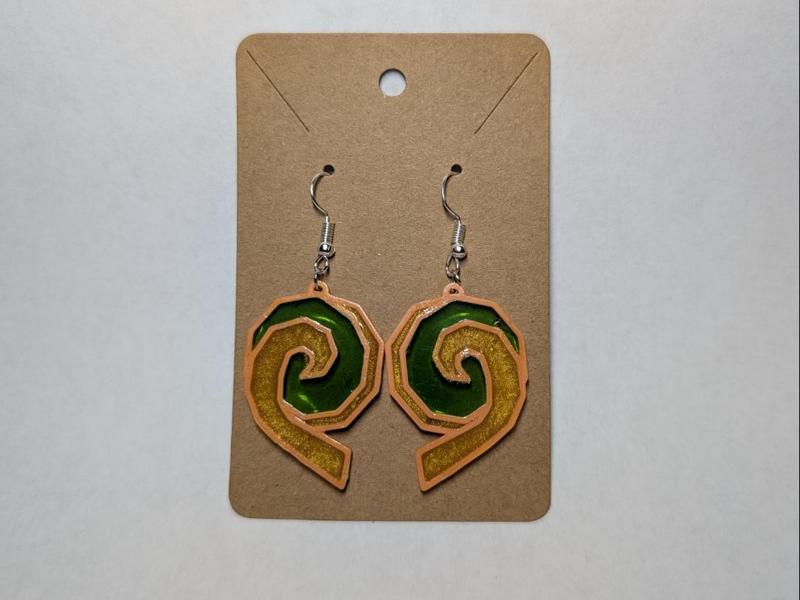 emerald kokiri earrings