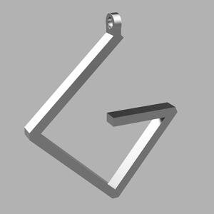 Letter G Greek Style Necklace Amulet