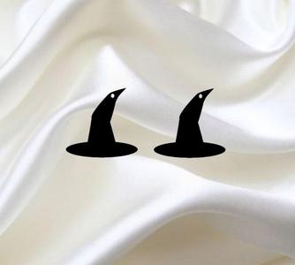 Witches hat charm earrings earrings earrings cat earrings jewelry jewelry