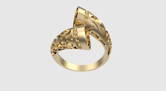 Fashion Enamel Pattern Ring 3D print