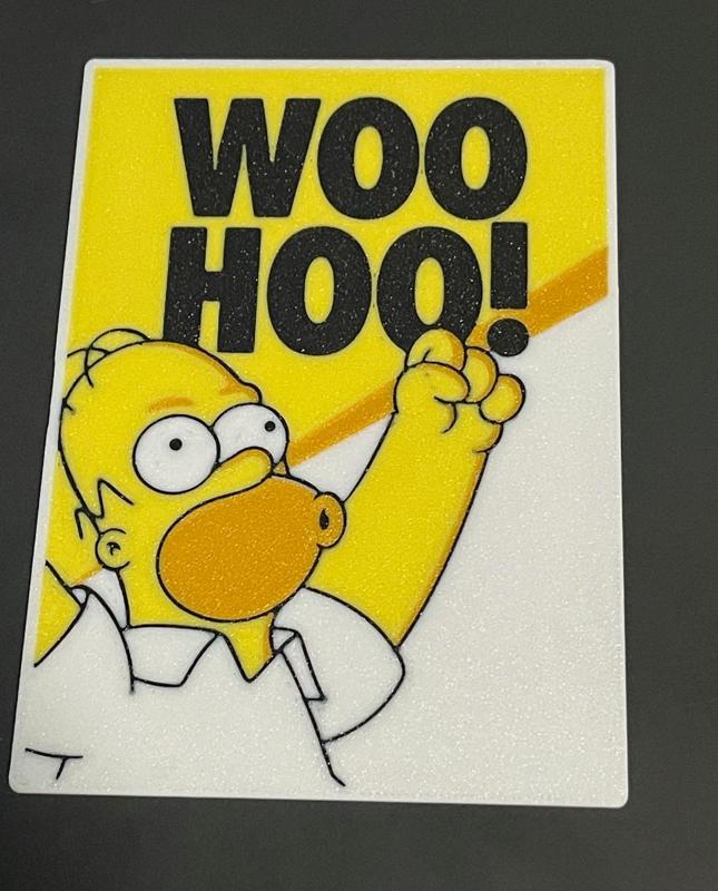 Homer Simpson Woo Hoo! Sign poster 