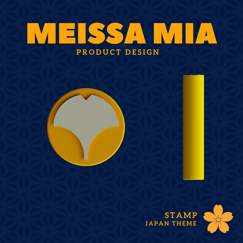 Japanese Ginkgo Leaf Stamp – Autumn Leaves falling in the air - 3D Print File for Detailed Cookie & Craft Impressions