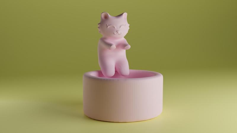 Cat Cup, candle holder for decoration or pencil case kitten