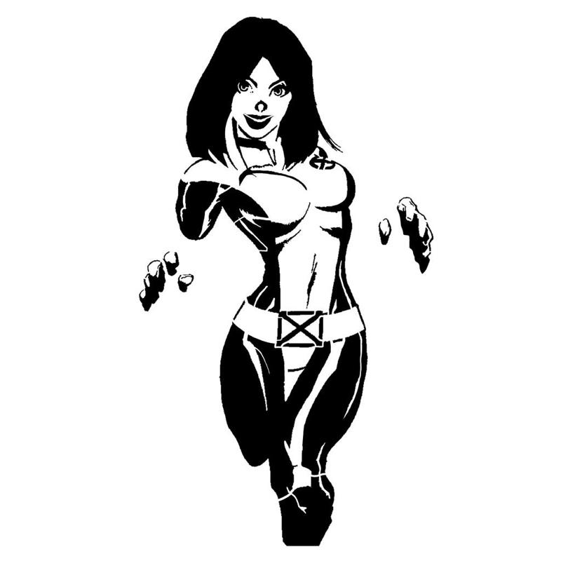 Kitty Pryde stencil