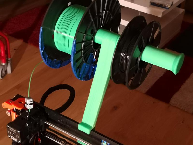 Spool holder for larger spools.