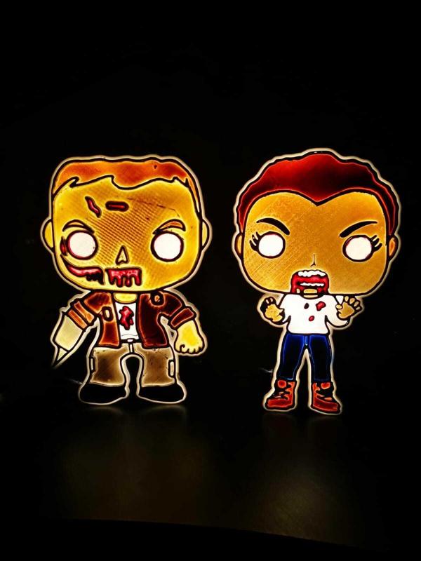 lamp lightbox merle the walking dead funko