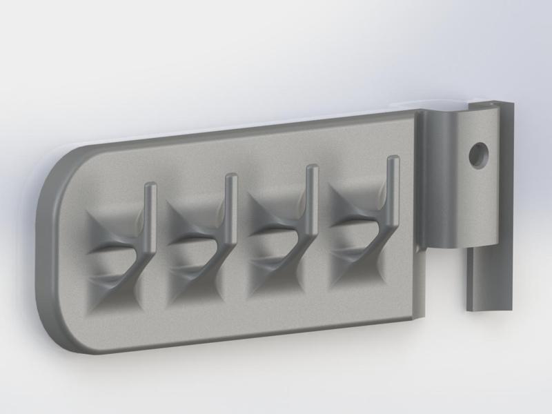 Key hanger adapter on hook, coat rack