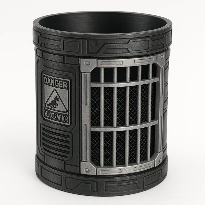 Raptor Cage Bin Jurassic Park Inspired Trash Can