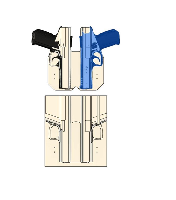 Tanfoglio Stock 2 IWB Taco Holster Mold with TrimJigg