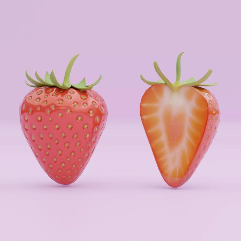 Strawberry Whole and Half strawberries Printable