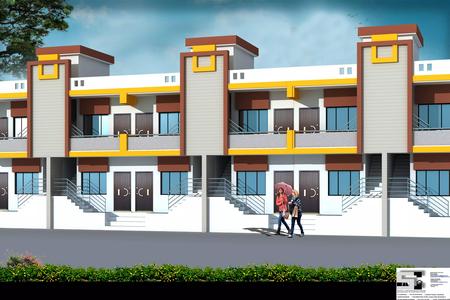 3D elevation of row house