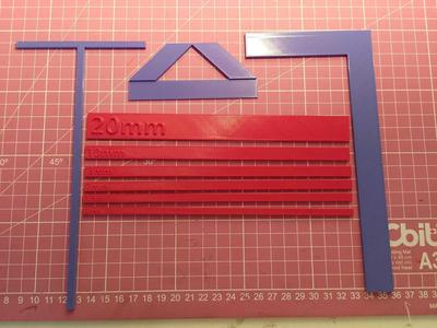 Set 9 Rulers for Binding - Scrapbooking