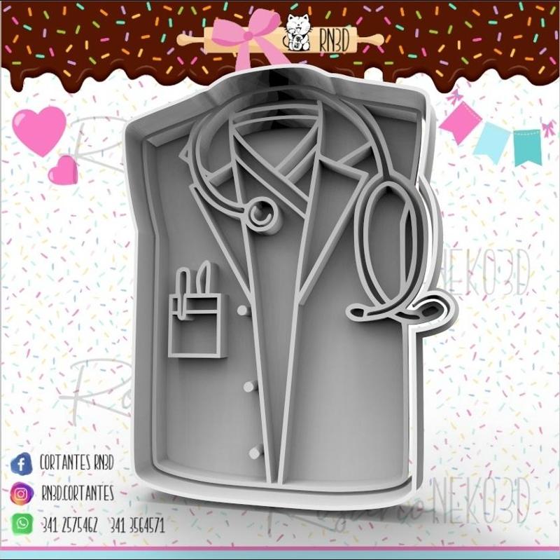 BATA MEDICA cookie cutter - GUARDAPOLVO - MEDICAL OVERALL cookie cutter
