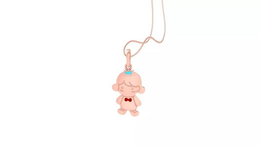 Baby Light Weight Kids Pendant Necklace Charms 3dm stl obj gltf