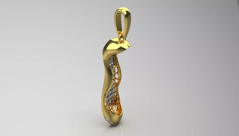 gold shoe pendant gp0244