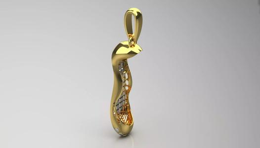 gold shoe pendant gp0244