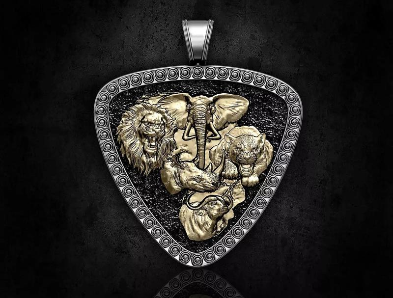 Jungle pendant-Five animals