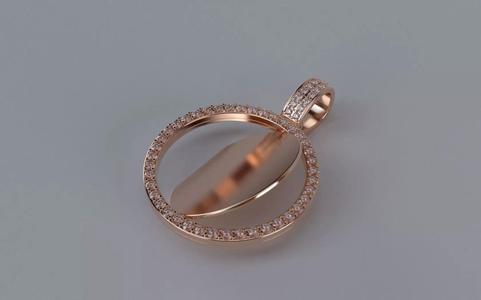 Spinning Picture Pendant - 2mm Stones - SMALL