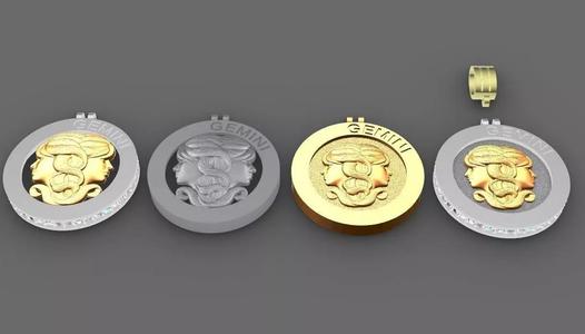 4 model of gemini pendants